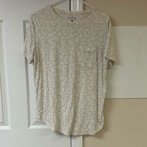 Lates by Kate Pajama Top Snowy Leopard Print